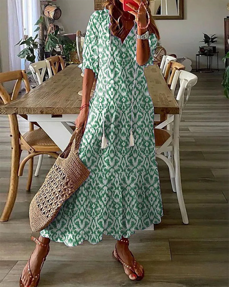 Michaela - Boho Dress with Tummy Coverage — view 2