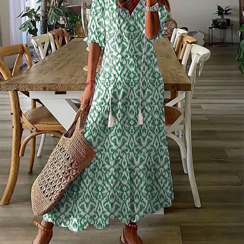 Michaela - Boho Dress with Tummy Coverage — view 2