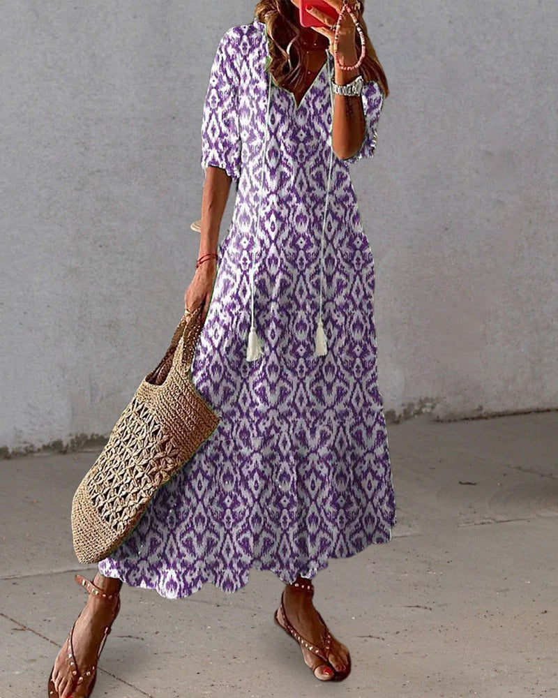 Michaela - Boho Dress with Tummy Coverage — view 3