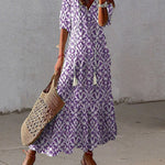 Michaela - Boho Dress with Tummy Coverage — view 3