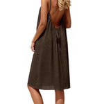 Flared Mini Dress with Ruffles and Open Back — view 3