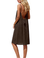 Flared Mini Dress with Ruffles and Open Back — view 3