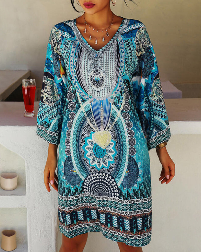 Emelia - Vibrant Boho-Print Dress — view 4