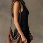 Bohemian Black Mini Dress with Cutout Shoulders and Pleated Folds — view 3