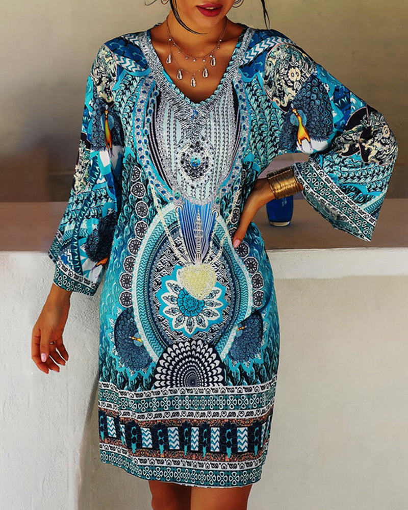 Emelia - Vibrant Boho-Print Dress — view 2