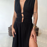 Zolla - Textured Dress with Slit — view 4