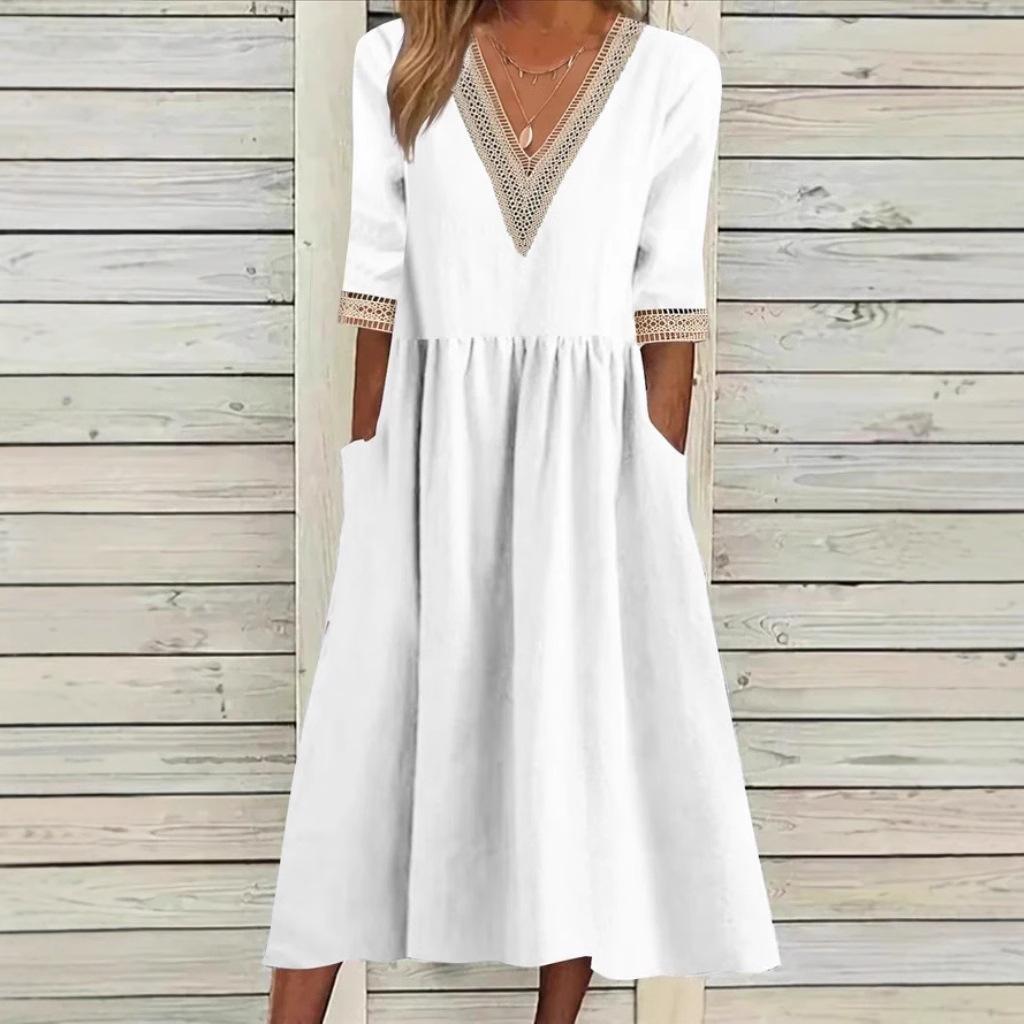 LIVIA | MIDI LACE DRESS — view 2