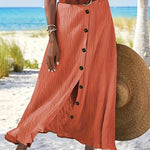 Semi-Sheer Maxi Skirt with Slit — view 5