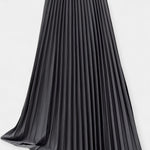 Long Pleated Satin Skirt — view 5