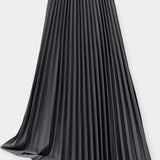 Long Pleated Satin Skirt — view 5