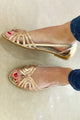 Éléonore – Bright Golden Sandals