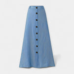 Semi-Sheer Maxi Skirt with Slit — view 6