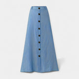 Semi-Sheer Maxi Skirt with Slit — view 6
