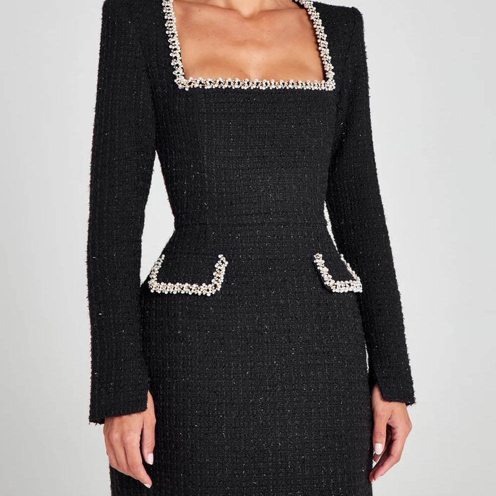 Mini Dress with Pockets and Pearls — view 2