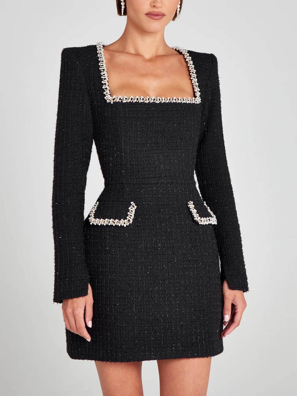 Mini Dress with Pockets and Pearls — view 2