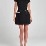 Mini Dress with Pockets and Pearl Details — view 7