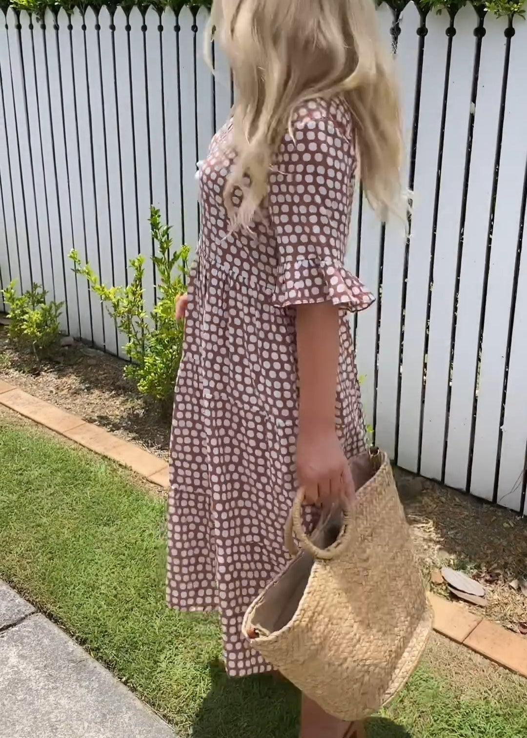 Nicola - Midi Dress with Short Sleeves — view 3