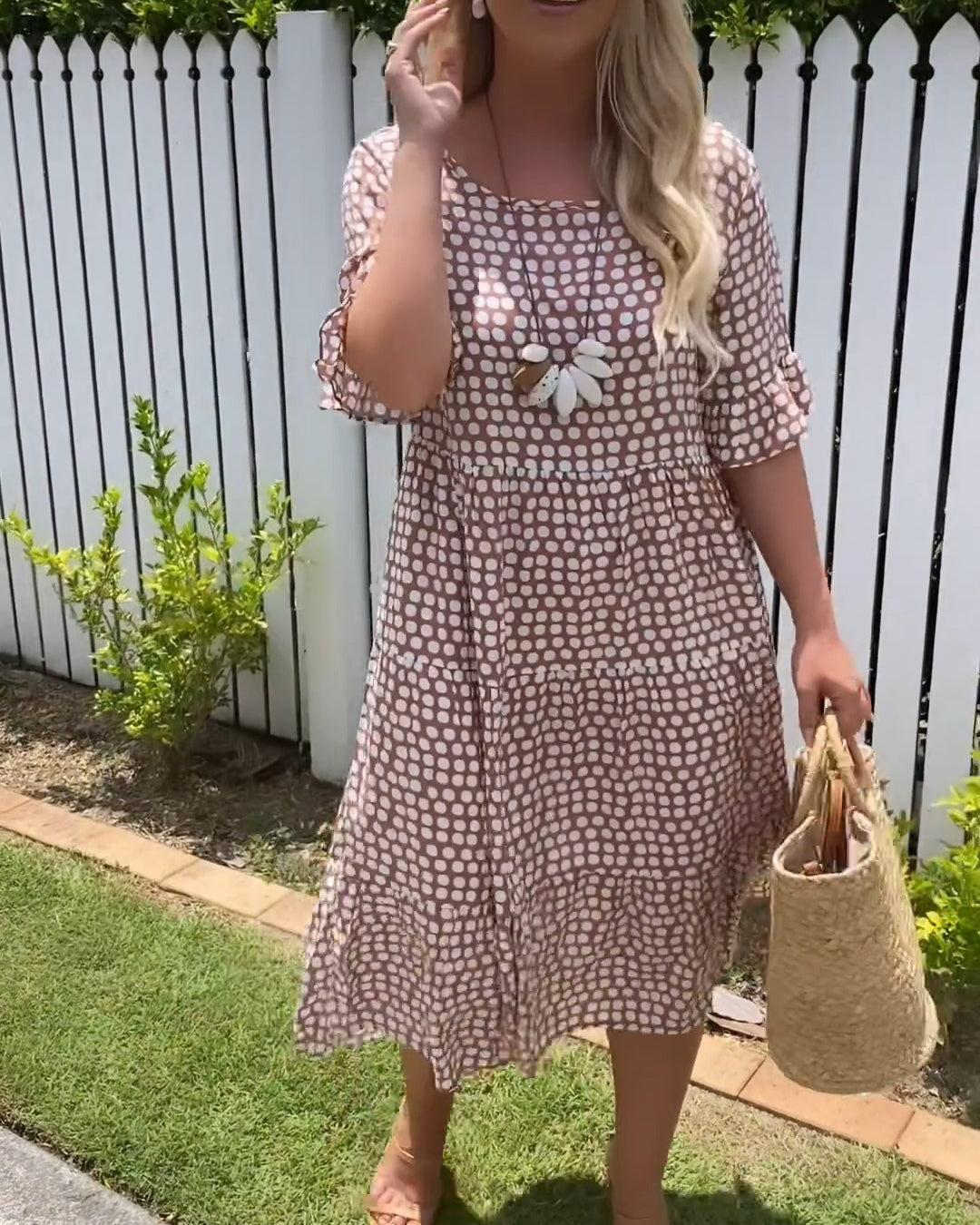 Nicola - Midi Dress with Short Sleeves — view 6