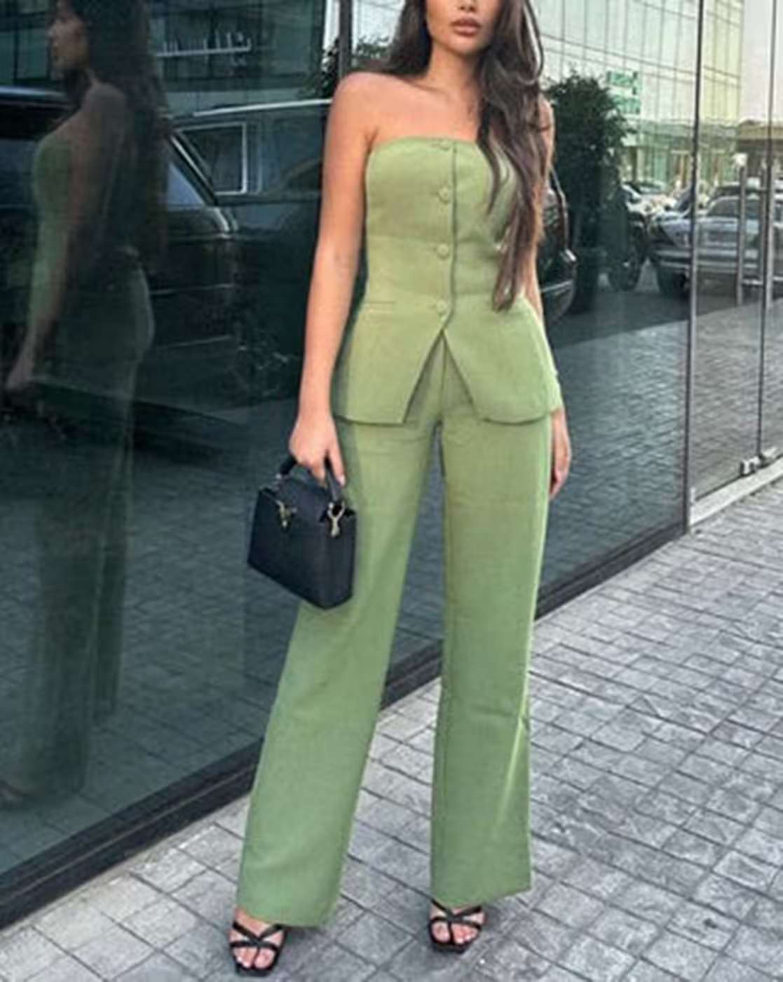 BRIA - Sleeveless Two-Piece Set with Buttons — view 5