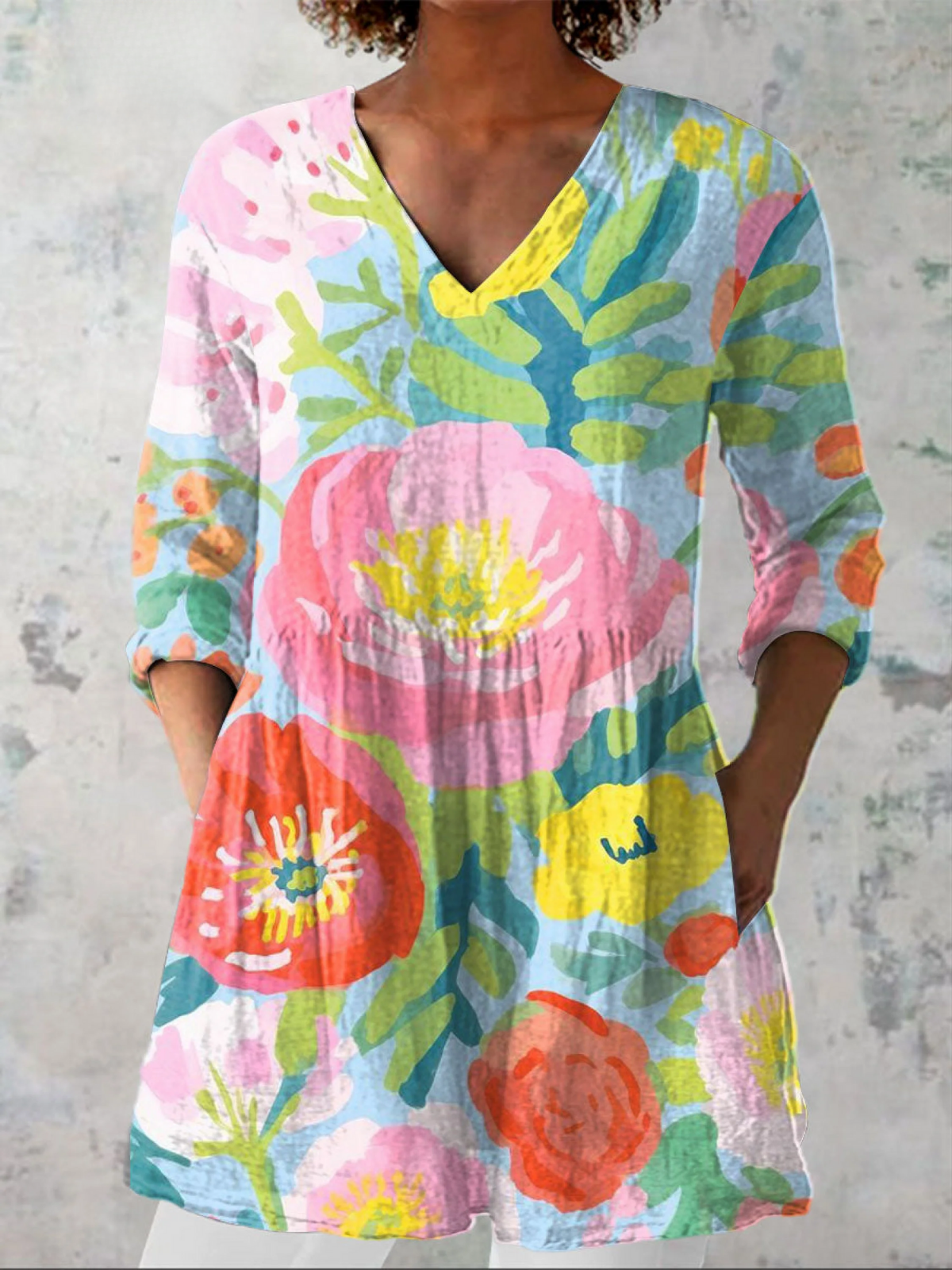 Ayra | Long Blouse with Bold Print — view 2