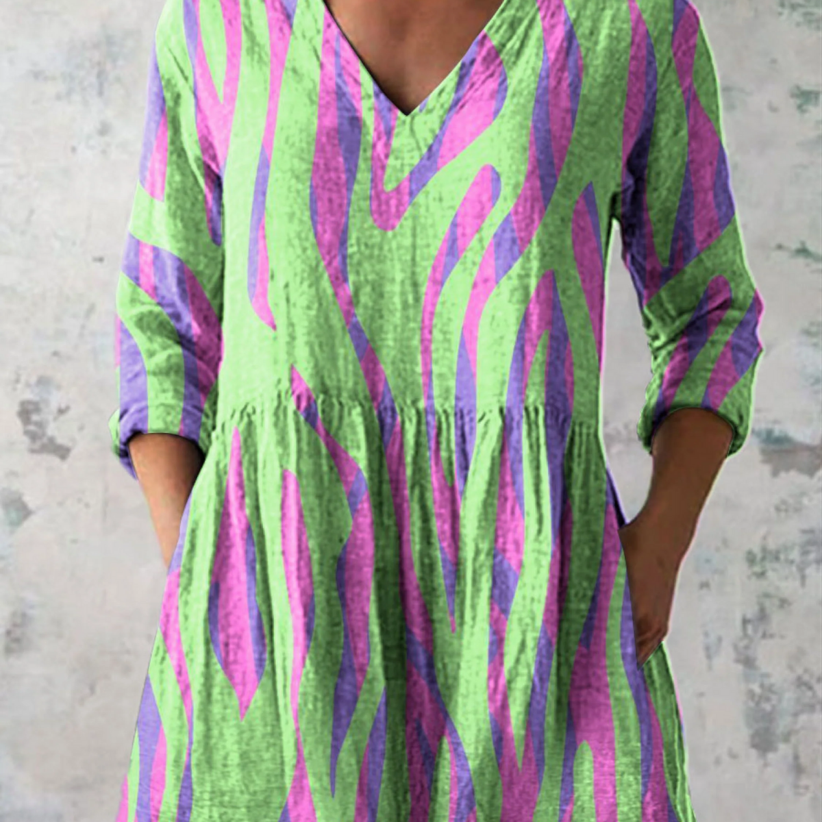 Mira | Long Blouse with Bold Print — view 2