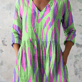 Mira | Long Blouse with Bold Print — view 2