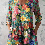 Keira | Long Blouse with Bold Print — view 2