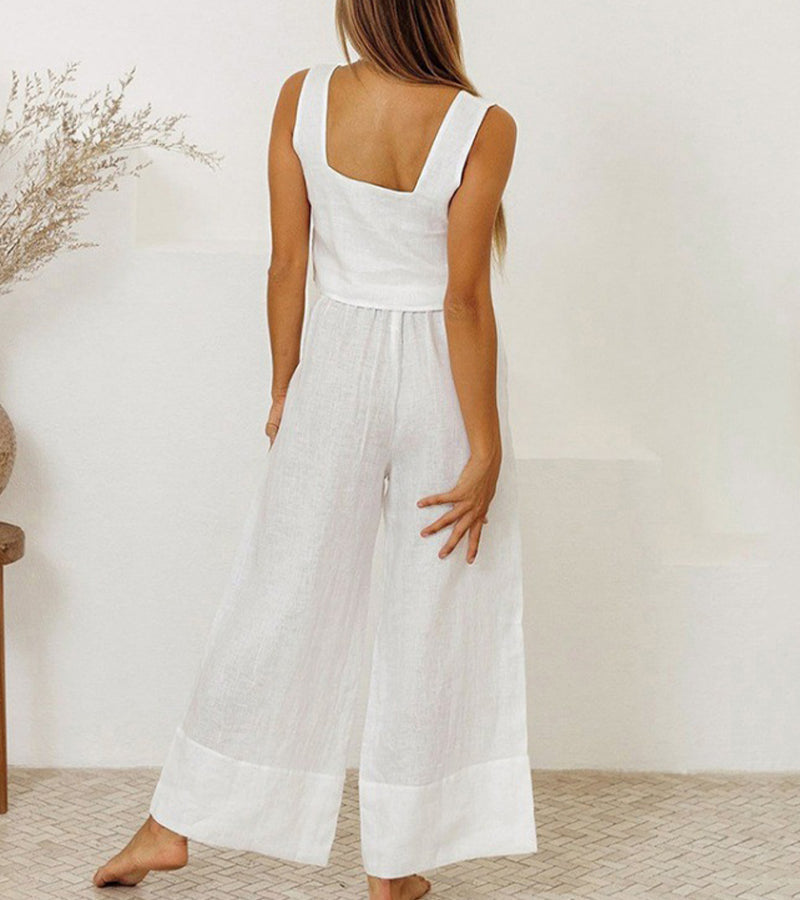 Megan - Minimalist Top and Flared Pants Set — view 5