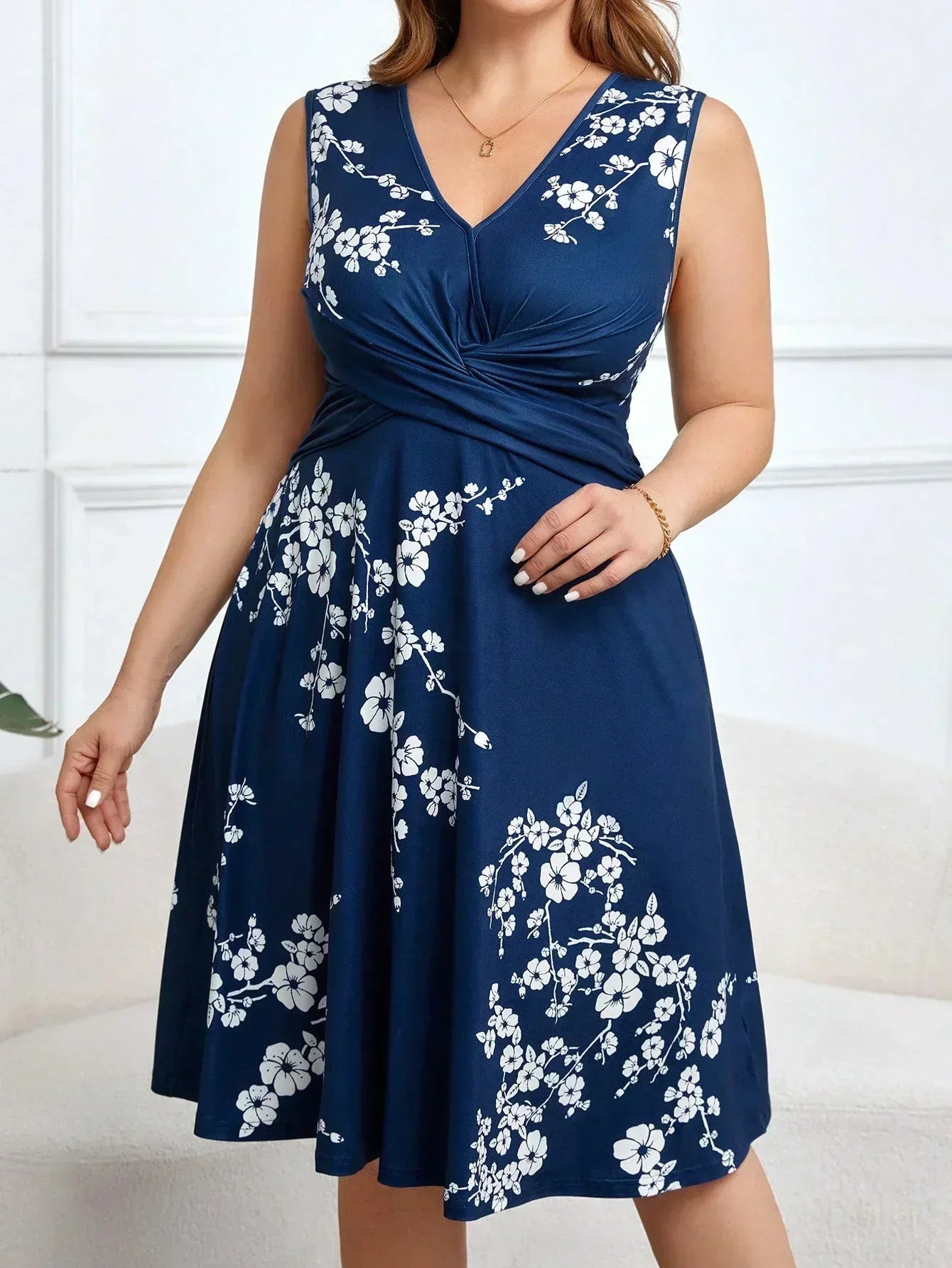 Danica - Floral Print Wrap Dress — view 6
