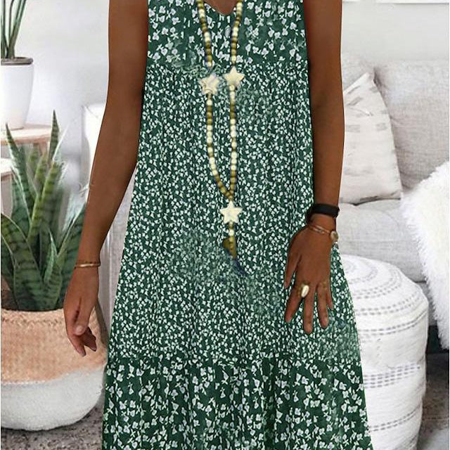 AYLA | SLEEVELESS DRESS WITH V-NECK