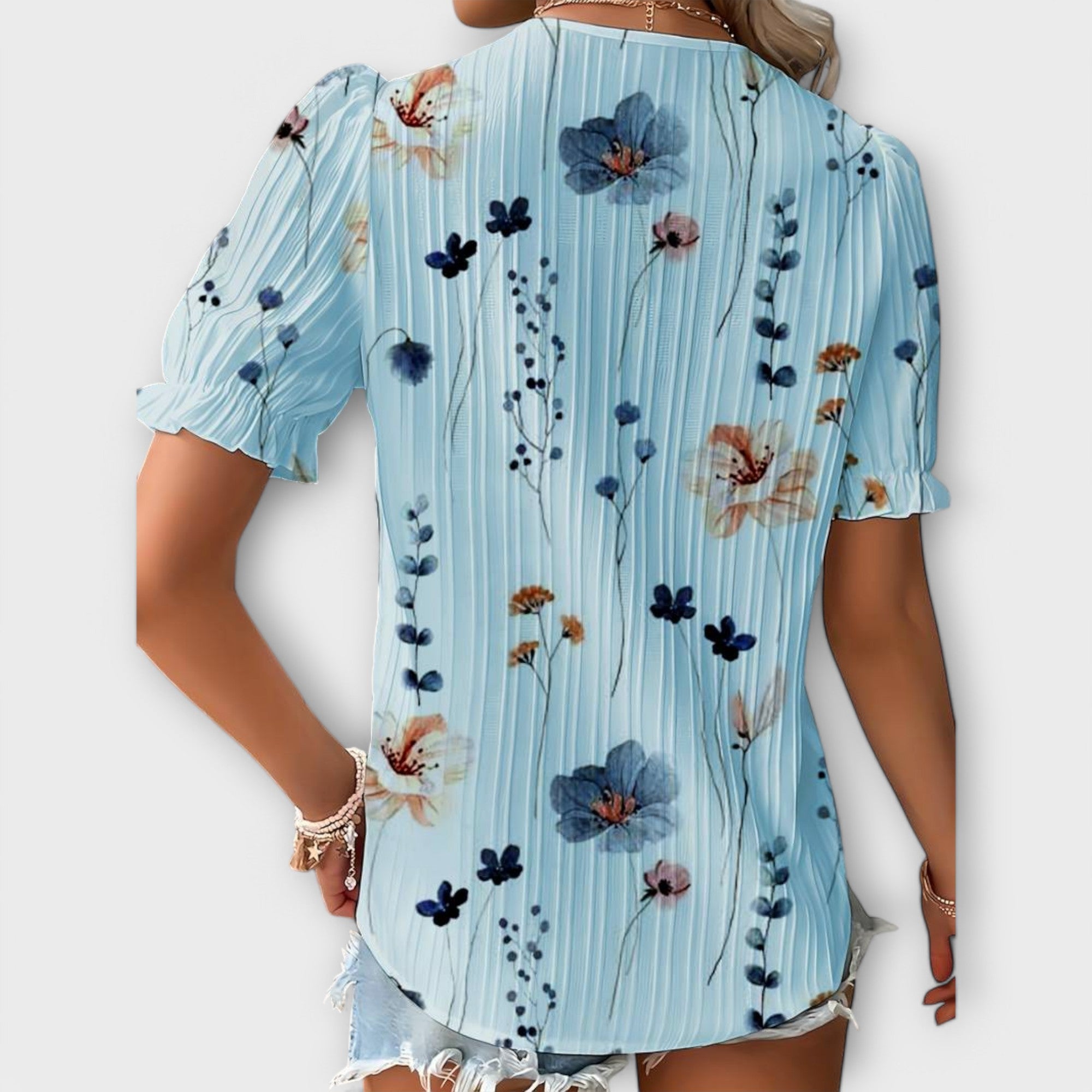 Emily - Blouse with V-Neck — view 19