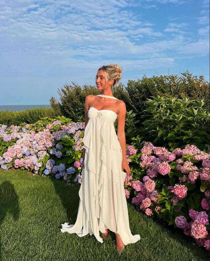 Collins - Strapless Maxi Dress with Ruffles — view 6
