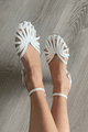 Vittoria – Decorated Gold Sandals — view 2
