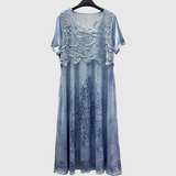 INDIGO | ELEGANT MIDI DRESS WITH FLORAL PRINT — view 6