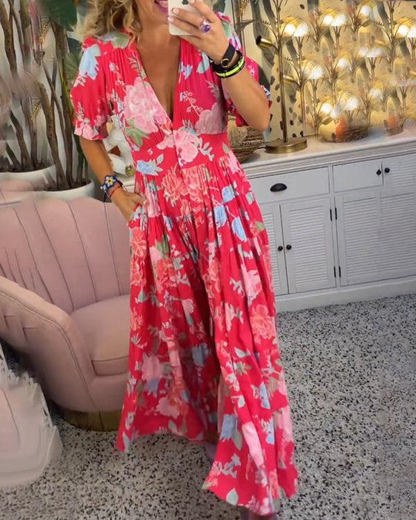 Floriana - Vibrant Floral Dress — view 9