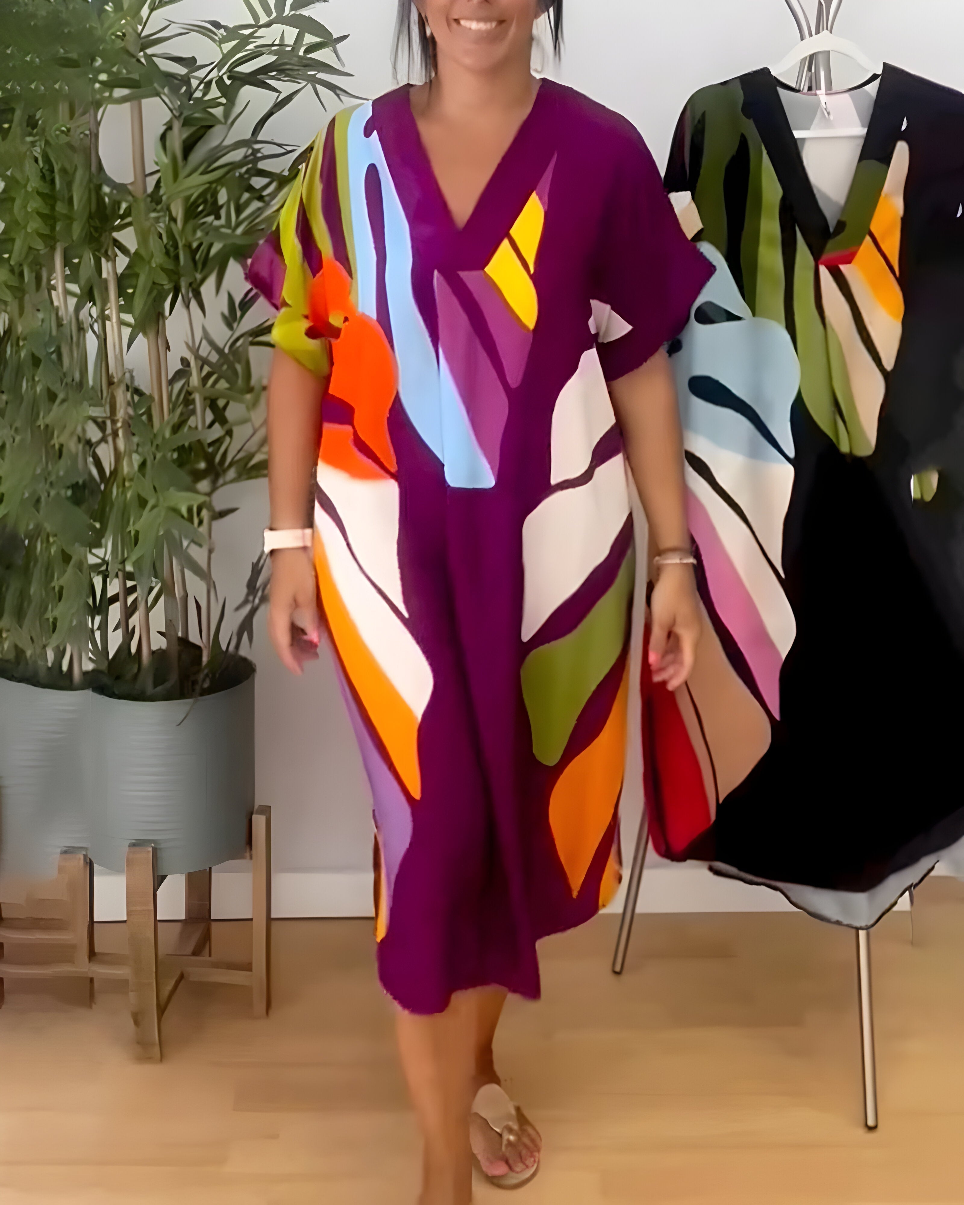 Rianna - Abstract Print Dress — view 3