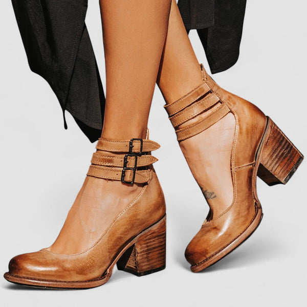 Ginevra - Multi-Strap Heels with Chunky Sole