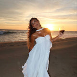 Collins - Strapless Maxi Dress with Ruffles — view 2
