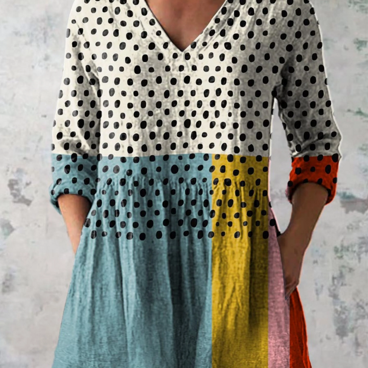 Nola | Long Blouse with Bold Print — view 2