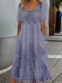 INDIGO | ELEGANT MIDI DRESS WITH FLORAL PRINT — view 3