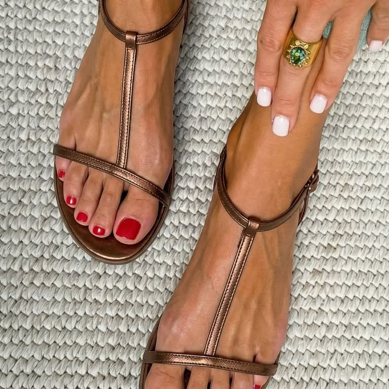 Bianca – Golden Summer Sandals — view 2