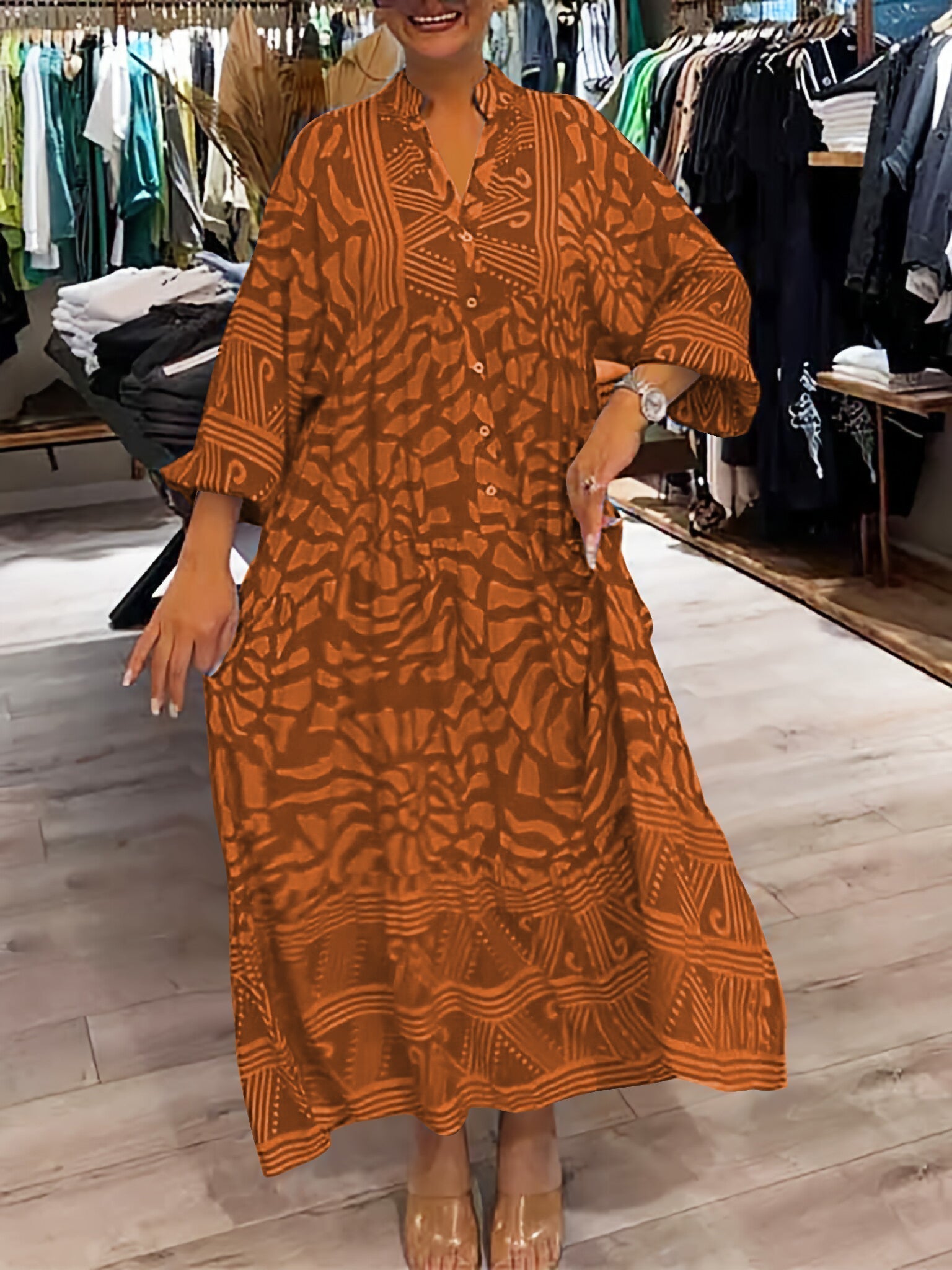 Carmilla - Vibrant Printed Dress — view 3