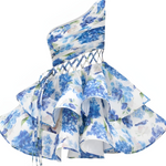 Daphne - One-Shoulder Floral Mini Dress — view 2