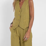 Aira - Vest with Buttons & Wide-Leg Pants Set — view 11
