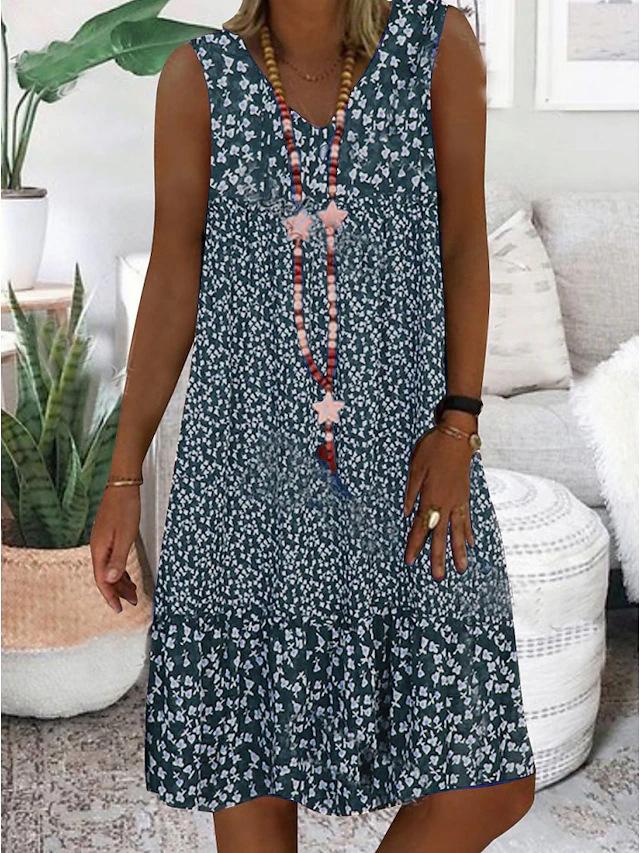 AYLA | SLEEVELESS DRESS WITH V-NECK — view 4