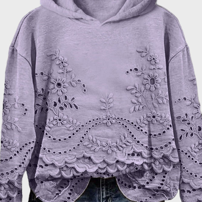 Hooded Sweatshirt in Lace