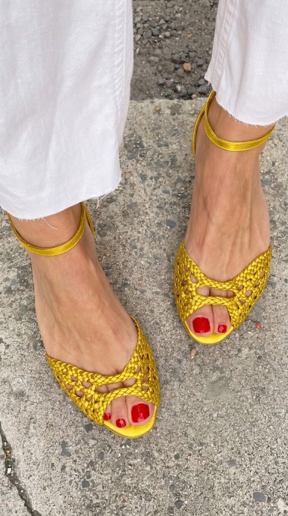 Isadora – Golden Braided Sandals — view 3