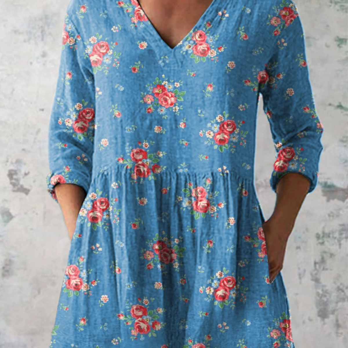 Ayla | Long Blouse with Bold Print — view 2