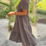 Bexley - Casual Summer Dress with V-Neck — view 2