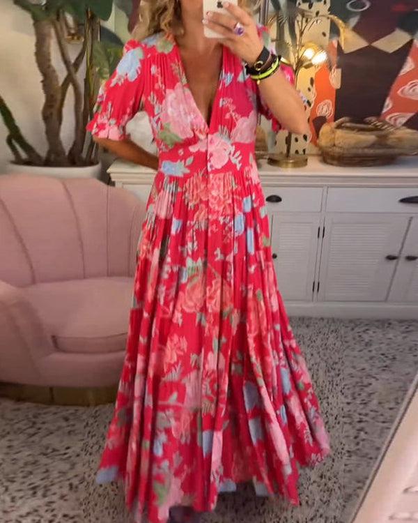 Floriana - Vibrant Floral Dress — view 10